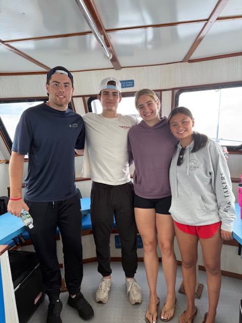 A Caron Heating & Cooling family together on the team's summer fishing trip