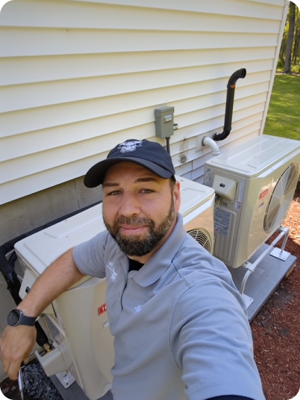 Caron Heating & Cooling ductless mini-split installation